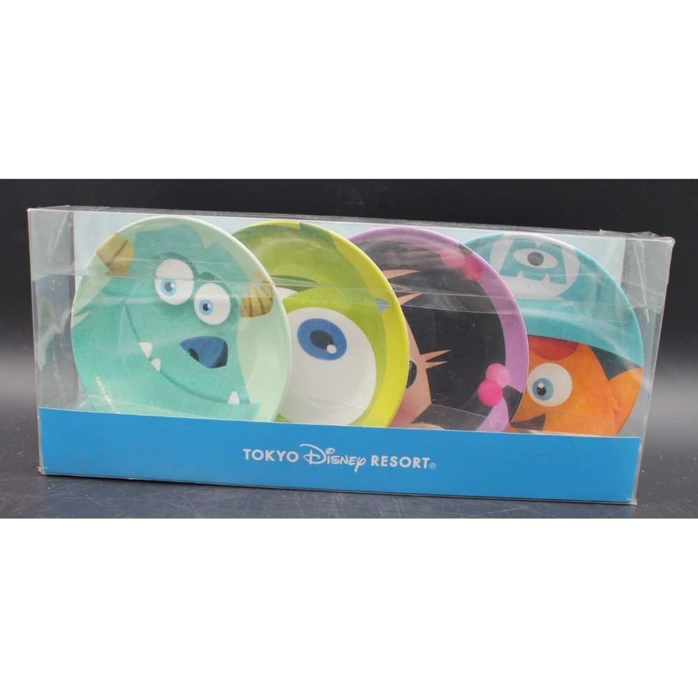 Tokyo Disney Resort Monsters Inc Mini Plate Set Sulley Mike Boo 4pc NIB